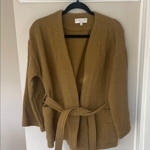 Madewell Tan Belted Cardigan